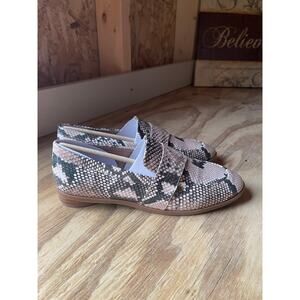 Aeorsoles‎ Georgia Womens Flats Size 6M Snakeskin Print Slip On Faux Leather New